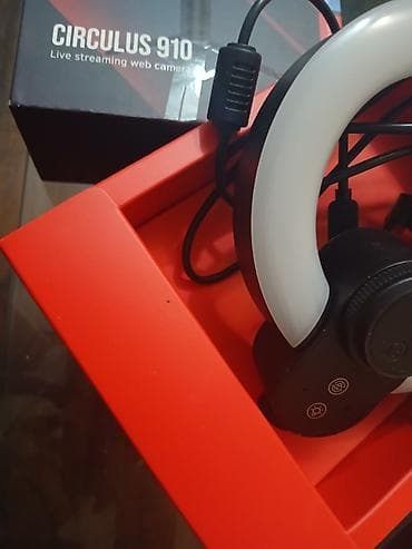 kabl za televizor: Web kamera sa kružnim LED svetlom Lorgar Circulus 910 Novo (Live — 2