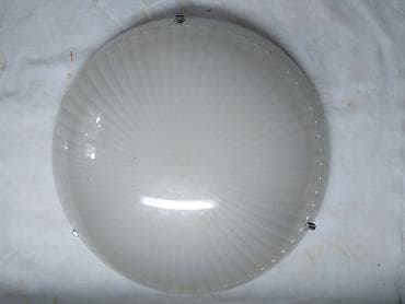 plafonjerke za hodnik: Plafonjera metalna sa drvenim ramom okrugla dia 30 cm. "staklo" je od — 3