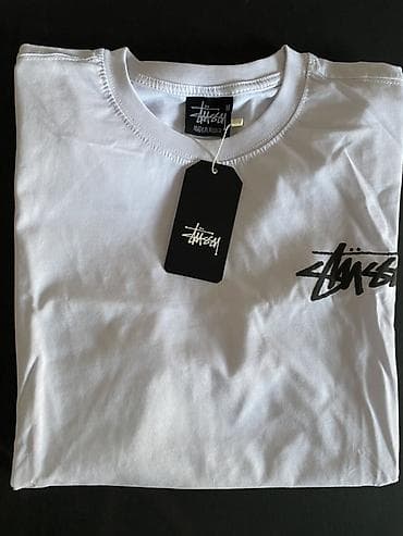 Stüssy muška majica kratkih rukava - Boja: bela - Prednji deo: mali