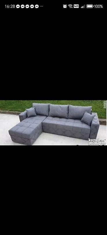 mehanizam za trosed cena: Ugaona garnitura na razvlačenje – moderan L oblik - Prostrana — 3