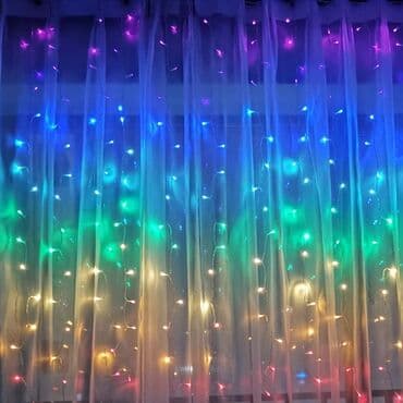 led zavesa lidl: Novogodianja led zavesa 3x3m- 2900din( bela, zuta, sarena i plava) — 2