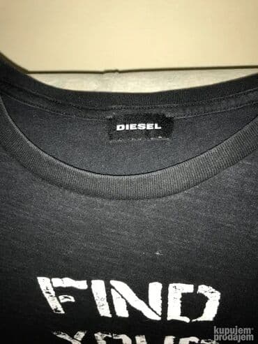 Donji delovi trenerke: Majica na kratke rukave, L, Diesel, bоја - Crna, Pamuk — 2