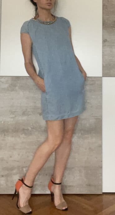 c a haljine 2022: Elisabetta Franchi S (EU 36), M (EU 38), color - Blue, Without sleeves — 2