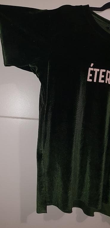colmar sorcevi za kupanje: Majica zelena plišana kratkih rukava sa natpisom “ÉTERNITÉ” nalred u — 8