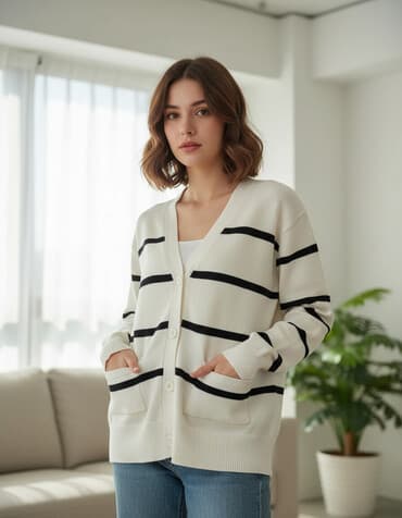 S (EU 36), Na kopčanje, Prugasti — 1