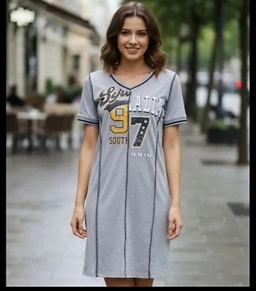 Lične stvari: Sportska haljina/tunika sa brojevima – siva - Boja: svetlosiva sa — 1