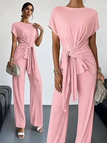 Kompleti: Elegantni ženski komplet – top + pantalone sa visokim strukom - Kroj — 1