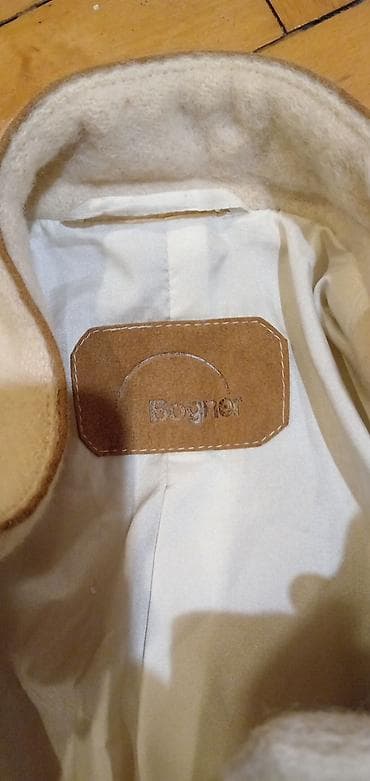 kaput s: Bogner dugi kaput od vune – bež/ekru - Model: dugi kaput sa visokim — 2