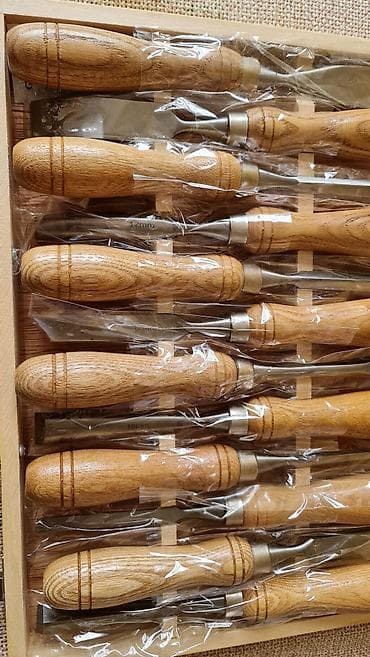 lidl kolica za teret: Set dleta za rezbarenje drveta – 12 komada u drvenoj kutiji - Komplet — 2