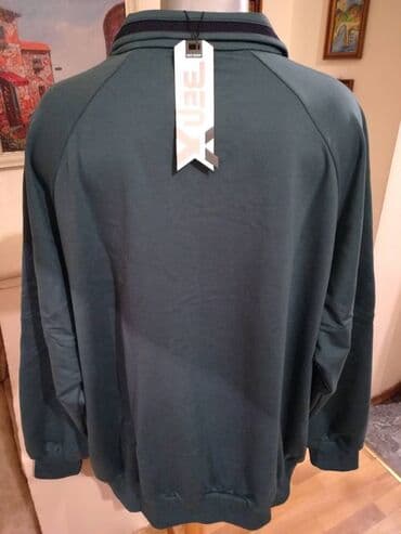 velicine pantalona: Novi muski pamucni duks sa kragnom u velikom broju Benx 5XL Zeleni — 5