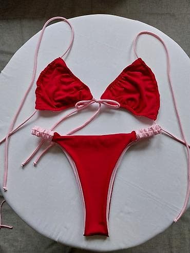 plazma torba: Dvodelni bikini set – roze/bordo-crvena - Gornji dio: klasičan — 6