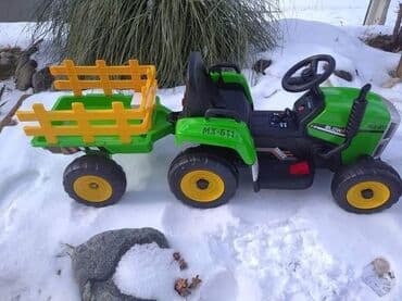 automobili na akumulator za decu: TRAKTOR NA AKUMULATOR SA PRIKOLICOM 🟩🟩NOVA ZELENA BOJA 🟩🟩 — 7