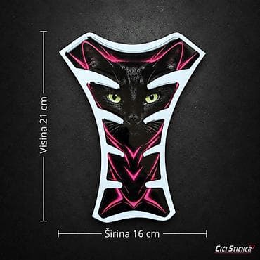Tank Pad Crna Mačka – 3D Štitnik Rezervoara za Motor- 2766 Atraktivan