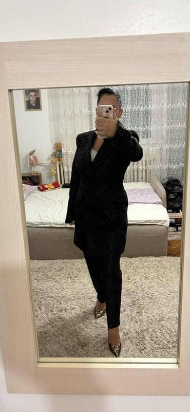 new yorker pantalone: Mona, XL (EU 42), Sa ilustracijom, bоја - Crna — 2