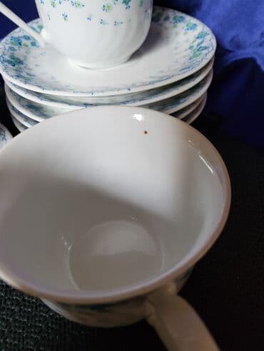 solje za caj: Solje nove za kafu,caj fena porcelan Nemacka 70te. Solje vece — 9