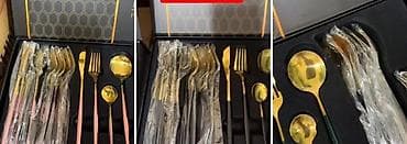 jastuce za ljuljasku: Luksuzni set pribora za jelo – zlatna završna obrada - Elegantni — 1