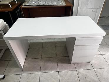 komode za tv cene: Radni/računarski sto – bela boja, moderan minimalistički dizajn - — 2