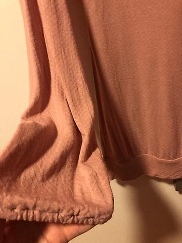 košulja na pruge: Etam bluza, puder roze boje, bozansvenog materijala, divan izrez i — 7