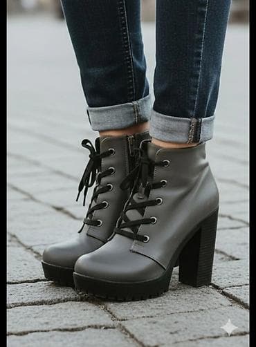 Ženske gležnjače na štiklu - Model: gležnjače sa vezivanjem sprijeda