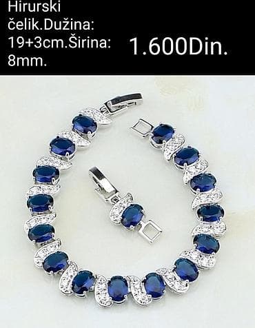swatch satovi cene: Elegantne narukvice od hirurškog čelika sa bogato brušenim kamenjem u — 2