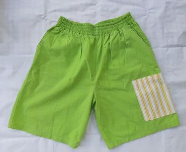 Shorts, M (EU 50), color - Green, Cotton