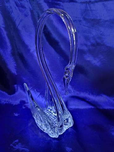 kristalno staklo: Murano nov labud,rucni rad 1960g +. Murano nov labud,perfektan tezak — 6