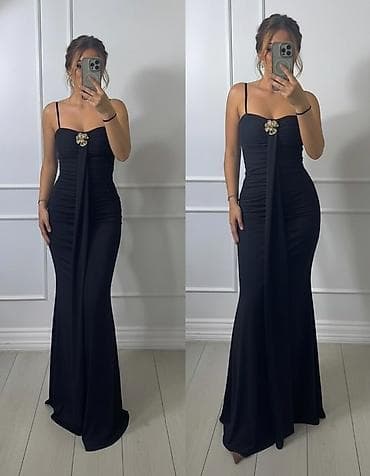 guess deca: Elegantna duga svečana haljina sa tankim bretelama i dekorativnom — 2