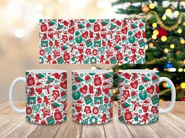 Praznične keramičke šolje – više dizajna - Materijal: kvalitetna — 4