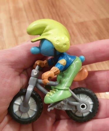 Figurice i makete: STRUMFOVI - PEYO ORIGINAL LAFIG igracka. Strumf na biciklu — 6
