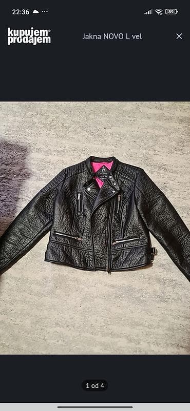 roze odelo: Ženska biker jakna Atmosphere - Model: kratka moto jakna sa — 1