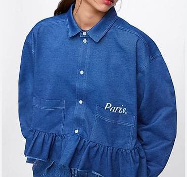 zara bluze i majice: Zara ženska teksas košulja/jaknica “Paris.” Moguc dogovor oko cene - — 2
