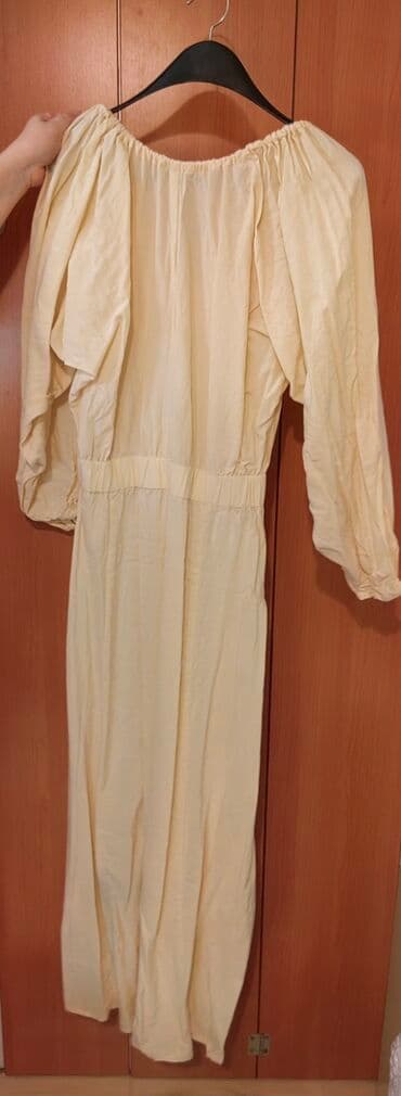 dugacke bunde: H&M M, color - Beige, Oversize, Long sleeves — 1