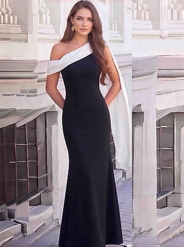 iris cuprija: Elegantna duga haljina na jedno rame sa efektom šala
2400din
S M L — 1