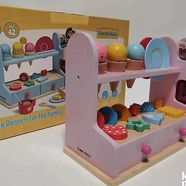 Drvena igračka set – Ice cream & Coffee Counter Play set (58