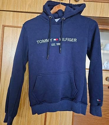 ugg sa krznom: Tommy Hilfiger dukserica s kapuljačom – tamnoplava - Model: hoodie sa — 1