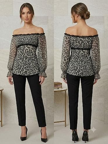 carolina herrera ženski parfemi: Prelepa, elegantna bluza poznatog brenda Vogeli, sa modernim animal — 1