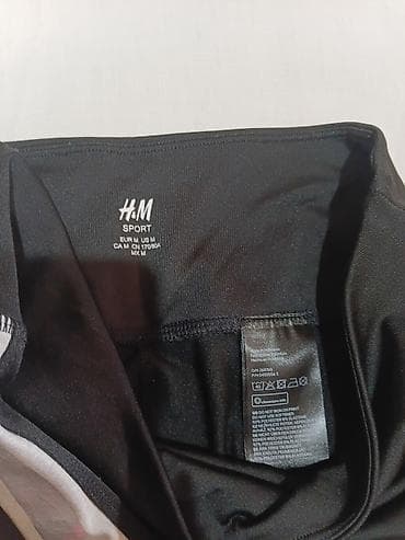 helanke pepco: H&M Sport ženske helanke, veličina M. - Boja: crna - Dizajn: duge — 4