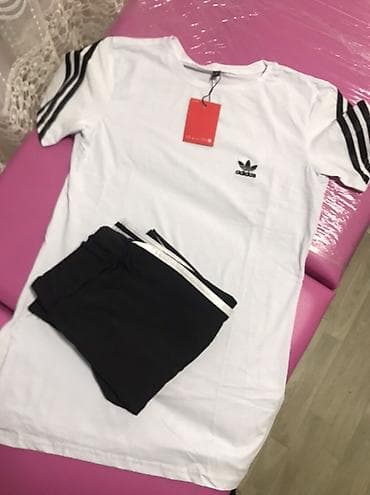 bogner ski pantalone: Adidas komplet – majica i trenerka - Gornji deo: bela kratka majica — 2