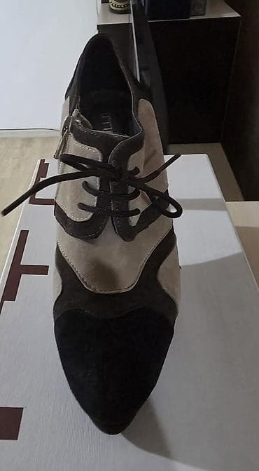 patike i sako: Ženske elegantne cipele na štiklu – antilop - Model: oxford/ankle — 4