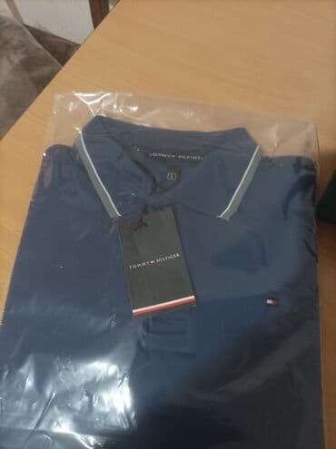kačketi sa životinjama: Shirt Short sleeves, L (EU 52), Tommy Hilfiger, color - Blue, Cotton — 1