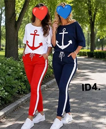 balmain majice cena: Ženski dvodelni trenerka komplet – Nautical Anchor, ID4. - Gornji — 1