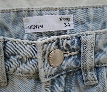cizme sa grejacima: Sinsay ženske farmerke – model wide legSamo oprane nisu nošene - — 3