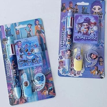 Kpop Hunters set 1000 din ✅-hemijska olovka sa 6 boja -lepljiva — 2