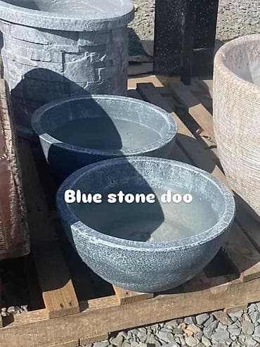 lidl set alata: Kamene posude/žardinjere – Blue stone doo - Materijal: prirodni kamen — 1