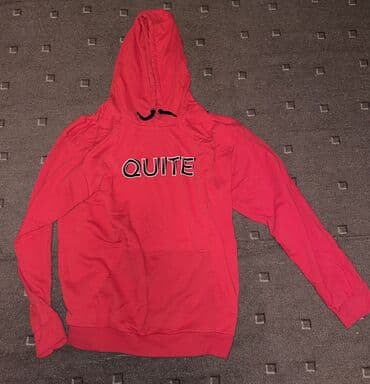 3 decembar duks: Sweatshirt, L (EU 52), Lc Waikiki, color - Red, With a hood — 1