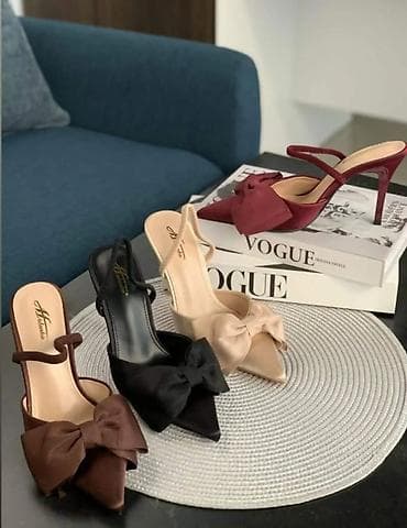 Elegantne ženske mule/slingback štikle sa špicastim vrhom i