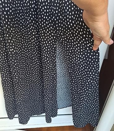 jeftine haljine online: Haljina S/36 - Model: duga maxi haljina sa kratkim rukavima - — 5