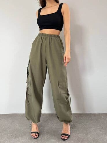 zenske kargo pantalone: S (EU 36), M, L, Kargo — 12