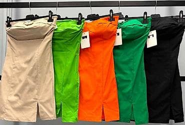 zara crna haljina sa masnom: SEZONSKO SNIŽENJE‼️‼️‼️Uska mini haljina bez bretela - Kroj: slim — 4