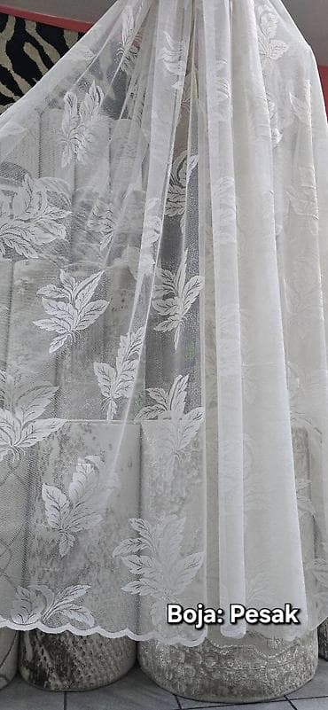 dormeo pancevo: Zavese – bela voil/til kolekcija sa dezenima - Materijal: lagan — 9